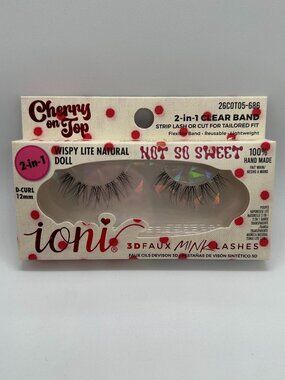 IONI Cherry on Top Not So Sweet 3D Faux Mink Lashes Wispy Lite Natural Doll